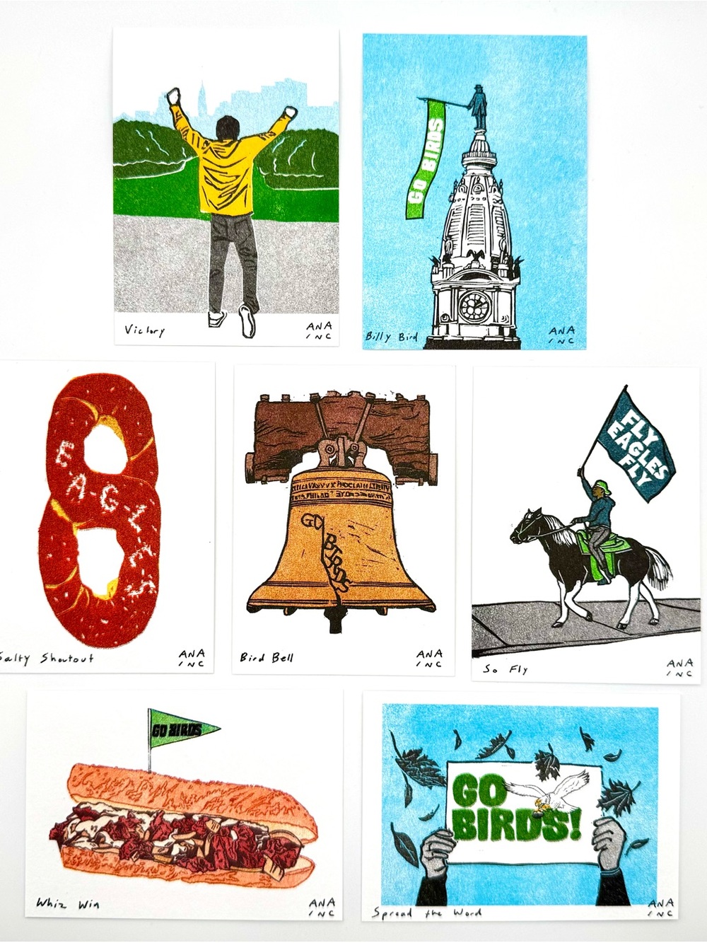 Ana Inciardi x Philadelphia Eagles Mini Prints (FULL SET)